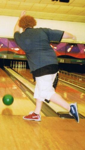 Josh bowling